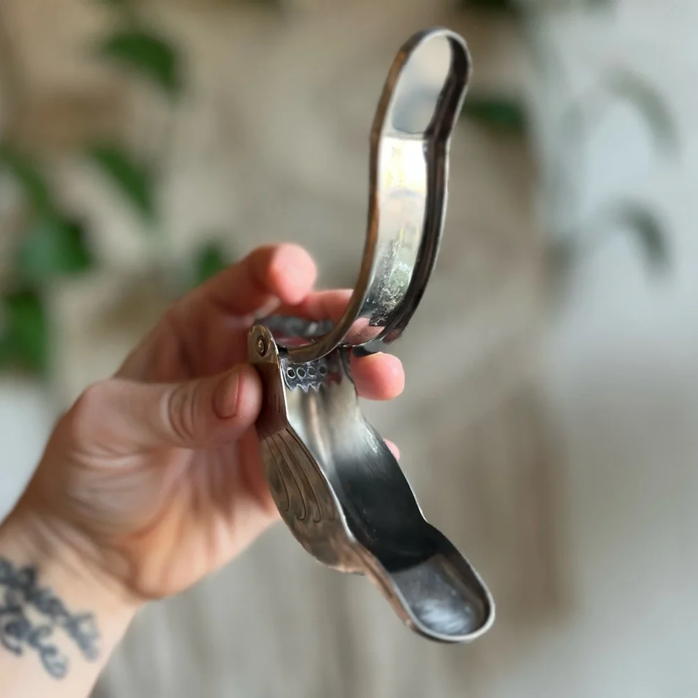 Vintage Metal Bird Nutcracker – Mid Century Bird Squeeze Cracker – MCM Barware
